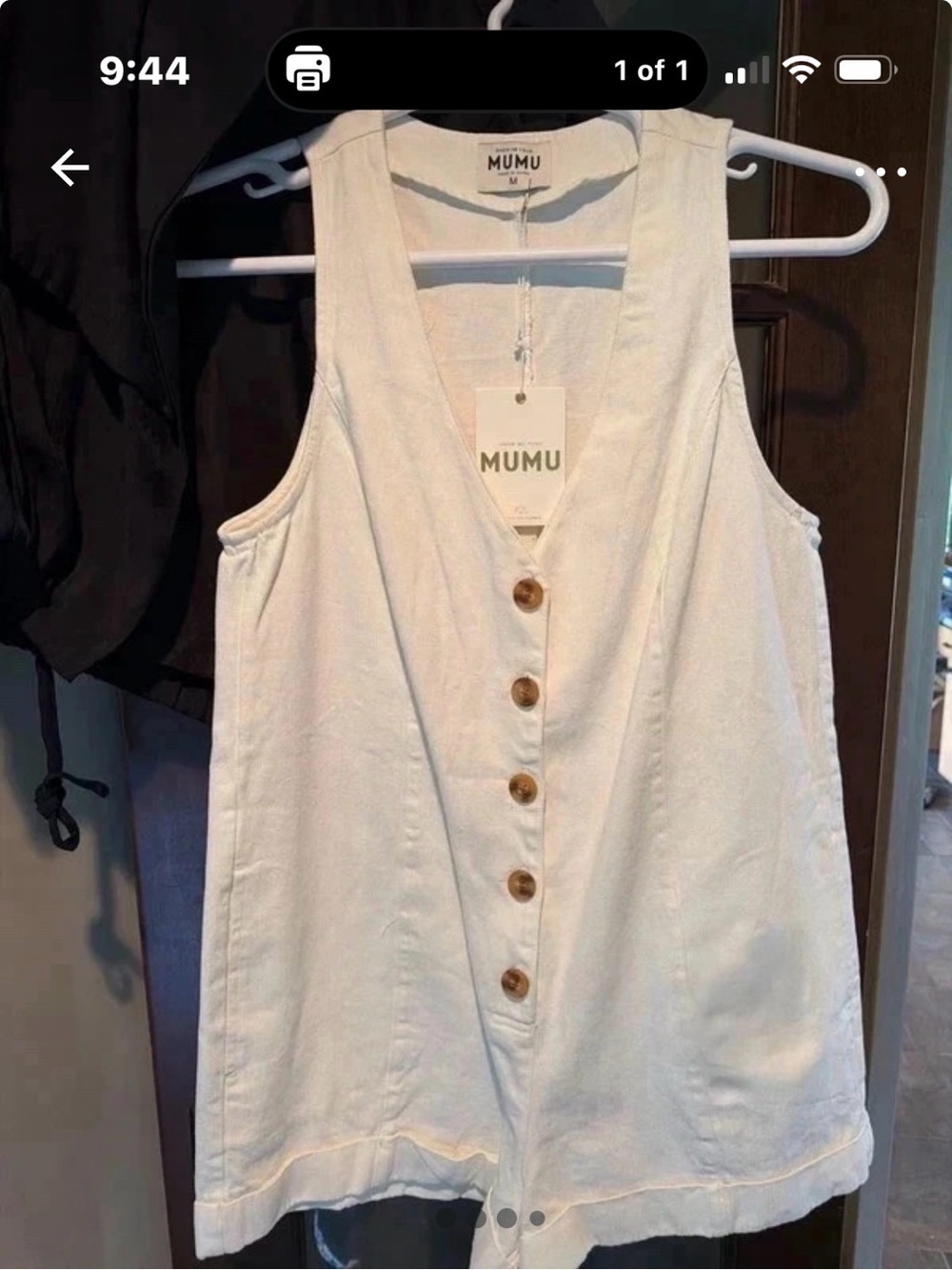 New show me your Mumu San Diego romper Women's V-Neck Button Front size medium